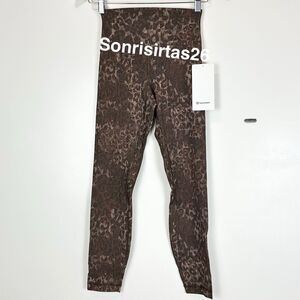 Lululemon Align HR Pant 28” *Lined - Truleopard Max Brown Multi Size 4 - NWT!